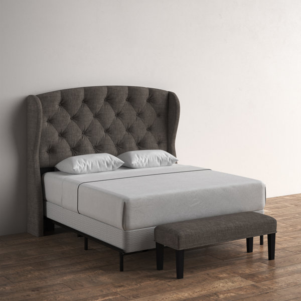 Kelly Clarkson Home Tyne Upholstered Wingback Headboard and Matching